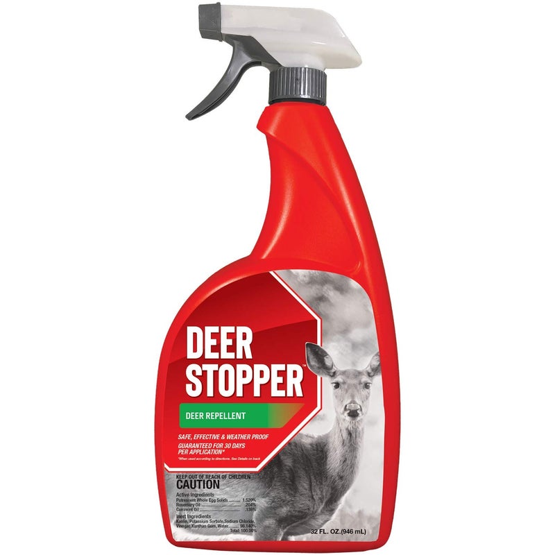Deer Stopper, Liquid Animal Stopper Repellent, All Natural, Effective All Year Round, Safe for People and Pets, No Harsh Chemicals, Ready to Use, Deer & Moose Repellent - 32 oz. Trigger - Image 1